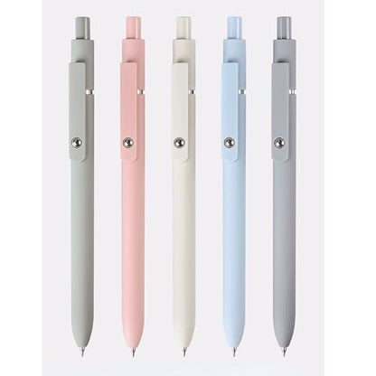 5Pcs Retractable Gel Pen Quick Drying Journaling Pen Smooth Writing for Kid Student Adult Writing Journaling - color: color