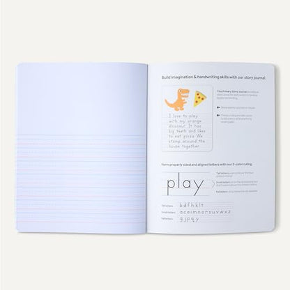 Amazon Basics Primary Composition Notebook, 9.75" x 7.5", 100 Sheets, Multiple Colors, 3-Pack