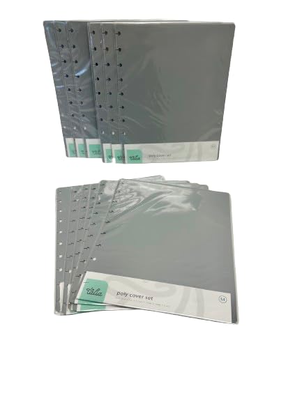 Talia Discbound Notebook - Cover and Disc Set (Cool Grey 12pk (no discs), Midsize Set) - color: Cool Grey 12pk (no discs), size: Midsize Set