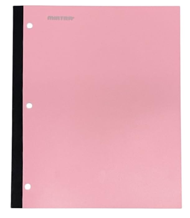 Mintra Bound Notebook 3pk - 80 Sheets - College Ruled (Arctic Ice, Sun Yellow, Spring Pink) - color: Arctic Ice, Sun Yellow, Spring Pink