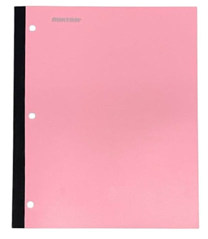 Mintra Bound Notebook 3pk - 80 Sheets - College Ruled (Arctic Ice, Sun Yellow, Spring Pink) - color: Arctic Ice, Sun Yellow, Spring Pink