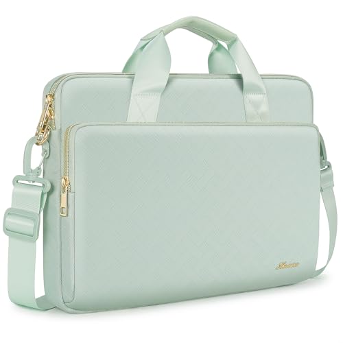 KIZUNA Laptop Sleeve Case 14 Inch Computer Shoulder Bag for 15" MacBook air M4 M3 M2/Lenovo IdeaPad Slim 3i/15 Surface Laptop 7 6/IdeaPad Flex 5/14" Yoga Slim Pro X/Studio 2/HP/Dell,Green - color: Green, size: 14 Inch