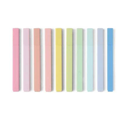 Amazon Basics Pastel Bible Highlighters Set, No Bleed, Chisel Tip, Soft Pastel Colors, 10 Count