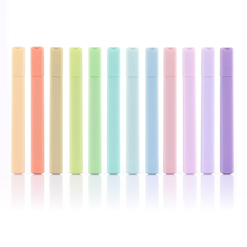 konket- Aesthetic Bible Highlighters No Bleed, Cute Pastel Highlighters, 12 pcs Chisel Tip