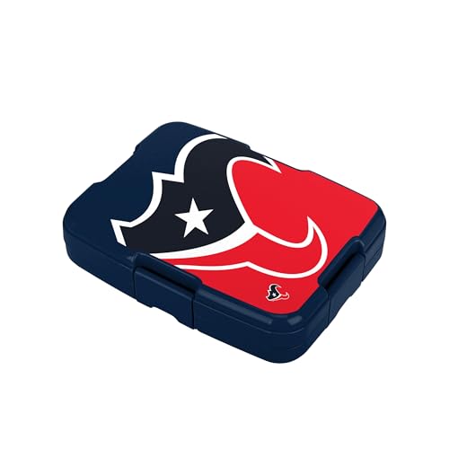 FOCO NFL Unisex-Adult Officially Licensed 2-Tone Big Logo Team Color Football Leak Proof 5 Compartment Bento Lunch Box - Houston Texans - color: Houston Texans