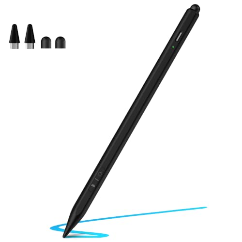 Stylus Pen for iPad, iPhone, Android, 2 in 1 Fast Charge Universal Active Stylus Pen for Touchscreen, Fine Tip, High Sensitivity, Magnetic Stylist Pencil for Samsung, Other Android Phones, Tablets - color: Black