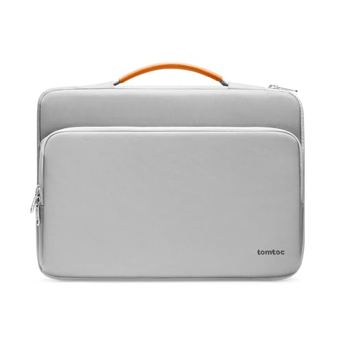 tomtoc 360° Protective Laptop Case Bag for 16-inch MacBook Pro M5 Pro/Max | 2026 A3428 A3429, M4/M3/M2/M1 Pro/Max, Water-Resistant Laptop Bag Sleeve with Accessory Pocket for The New Razer Blade 15 - color: Gray, size: 16 Inch for MacBook Pro