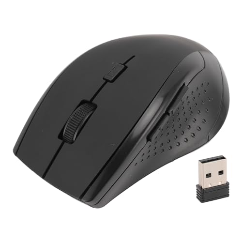 2.4G Mouse, Compact Laptop Mouse for Computer (Black) - color: Black