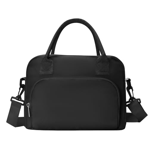 MEXS Insulated Lunch Bag for Women Men Large Reusable Lunch Box Adult Leakproof Portable Cooler Tote Bags for Work Picnic - color: Black