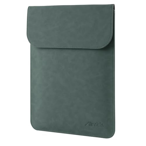 Allinside 13-13.3 inch Laptop Sleeve Case for MacBook Pro 14 2021-2026/MacBook Air 13 2010-2017/MacBook Pro 13 2010-2015, Waterproof PU Suede Leather Laptop Protective Vertical Case Cover, Dark Green - color: 03-Dark Green, size: 13-13.3" for MacBook Air