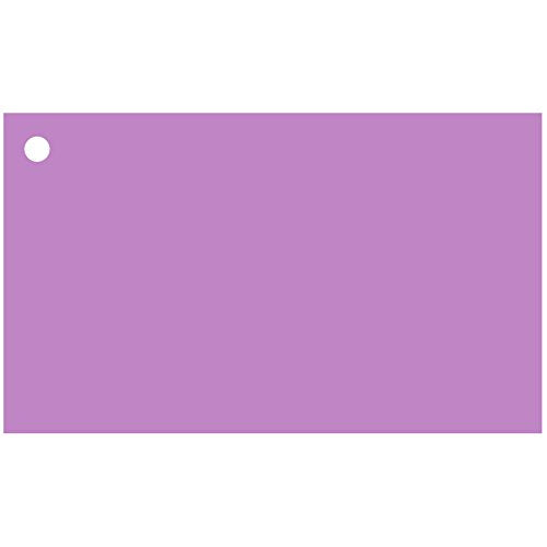 Colonial Cards: 150 Color Cardstock 3" x 5" Index Cards, Unruled with Corner 1-Hole Punched and 4 Binder Rings, Medium Purple - color: medium purple