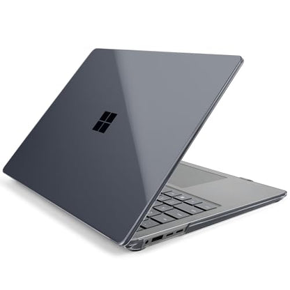 Batianda Premium Case for Surface Laptop 13.8 Inch 2024-2026, Crystal Black | Fits Surface Laptop 7th/8th for Business 1.2mm Lightweight Ultra-Slim Hard Shell with Keyboard Cover & Screen Protector - color: Crystal Black