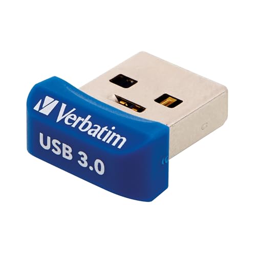 Verbatim 64GB Store 'n' Stay Nano USB 3.2 Gen 1 Flash Drive Snag-Free Low Profile Thumb Drive - Blue - size: 64GB