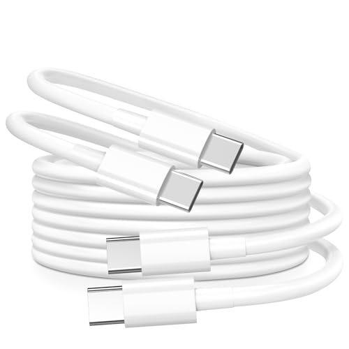 USB C to USB C Cable 3FT 60W USB C Charger Cable USB C Cord 2Pack Type C Fast Charge Cable for iPhone 16/15/Samsung/Android/Huawei/Google/Switch/MacBook/iPad and Other USB-C Port Devices - color: White, size: 3FT, style: 2pack 60W-C C