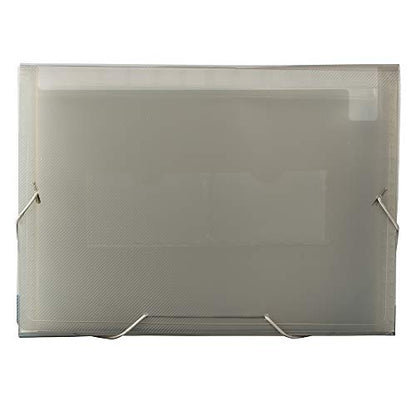 JAM PAPER 아코디언 폴더 - 13 포켓 플라스틱 확장 파일 - 레터 사이즈 - 22.9 x 33cm(9 x 13인치) - 스모크 그레이 - 개별 판매 - color: 스모크 그레이., size: Letter Size