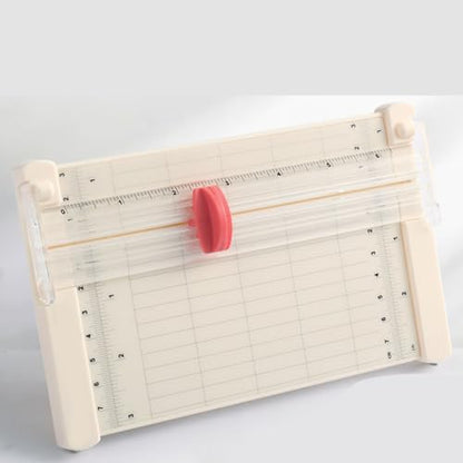 Paper Trimmer, Portable Paper Cutter with Clear Scale for Home, School, Photo Studio, Scrapbooking Craft, Label, Cardstock, Cards