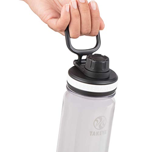 Takeya Tritan Sport Water Bottle with Spout Lid - BPA-Free & Dishwasher-Safe - Reusable with Lid Handle - Simple Leak-Proof Water Bottle - 24 oz, Clear (Pack of 4) - color: Clear, size: 24 Ounces (Pack of 4)