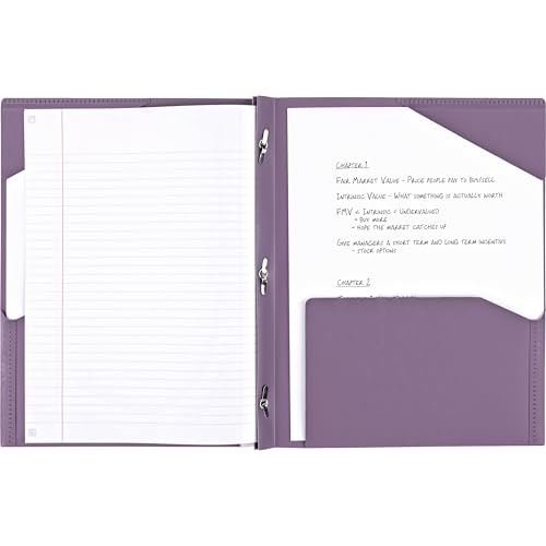 Five Star 2 Pocket Folders with Prong Fasteners, Stay-Put Folder, Folders with Pockets, Color Selected For You, 1 Count (34030)