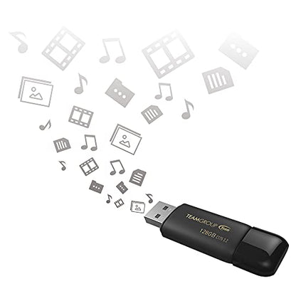TEAMGROUP C175 1TB USB 3.2 Gen 1 (USB 3.1/3.0) Read 100MB/s Flash Thumb Drive, External Data Storage Memory Stick Compatible with Computer/Laptop/Desktop/PC Matte Black TC17531TBB01 - size: 1TB