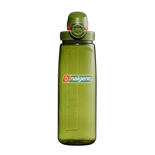 Nalgene 24 oz On The Fly Lock-Top Water Bottle, Juniper w/Juniper Orange - color: Juniper with Juniper Orange, size: 22 Ounces