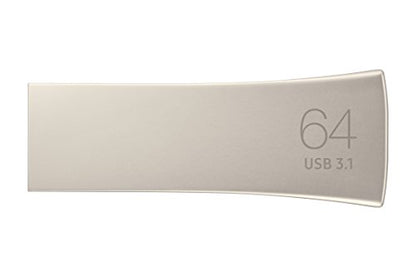 SAMSUNG BAR Plus 64GB - 300MB/s USB 3.1 Flash Drive Champagne Silver (MUF-64BE3/AM) - color: Silver, style: 64 GB