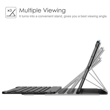 FINTIE Keyboard Case for Samsung Galaxy Tab S6 Lite 10.4 Inch 2024/2022/2020, Slim Stand Cover with Secure S Pen Holder Detachable Wireless Bluetooth Keyboard, Black