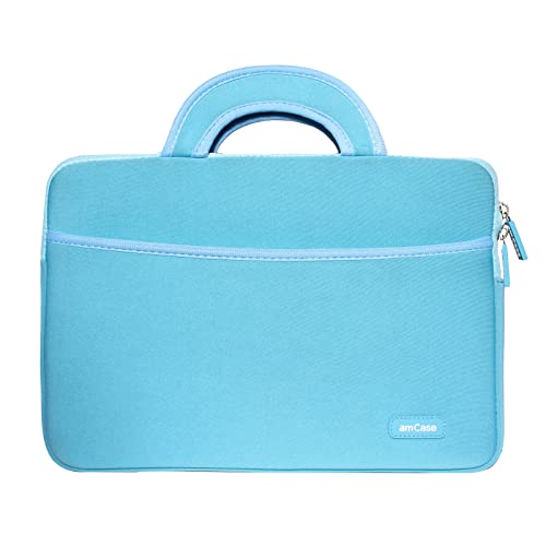 amCase Chromebook Case-11.6 to12inch Neoprene Sleeve with Handle-Turquoise | Travel laptop bag - color: Turquoise, size: 11.6 to 12 inch