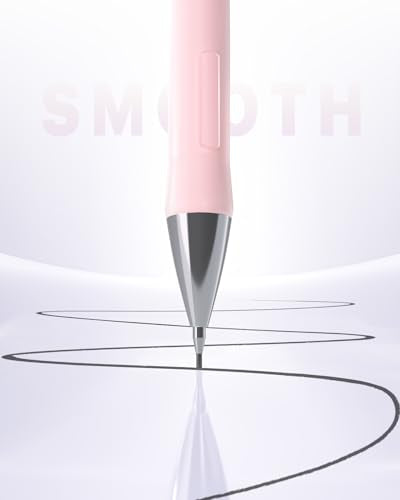 Four Candies Pastel Mechanical Pencil Set, 0.7mm Medium Point, Pack of 6 | 360 HB/2B Leads, 3 Erasers+9 Refills, Storage Case, Cute Pink/Purple/Blue Barrels, Rubber Grip, for School Note Taking, Exams - style: 0.7 mm