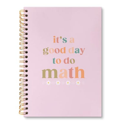 Boho Math Teacher Gift Spiral Notebook Journal, It's a Good Day to Do Math Pink Journal for Notes Planning, Preppy Gift for Teachers Coworkers Students, 5.5 x 8.3 Inch - color: Math teacher