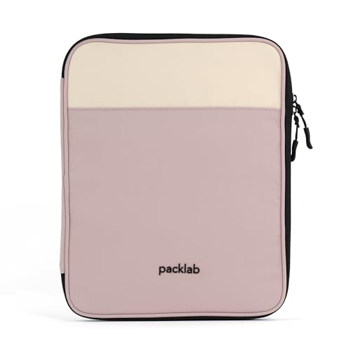 Cream & Pink Tablet Sleeve Case – Slim Protective Tablet Case Compatible with 10th & 11th Generation iPads & iPad Air 11 Inch | Padded Zippered Tablet Sleeve with Organizer - color: Cream w/ Pink