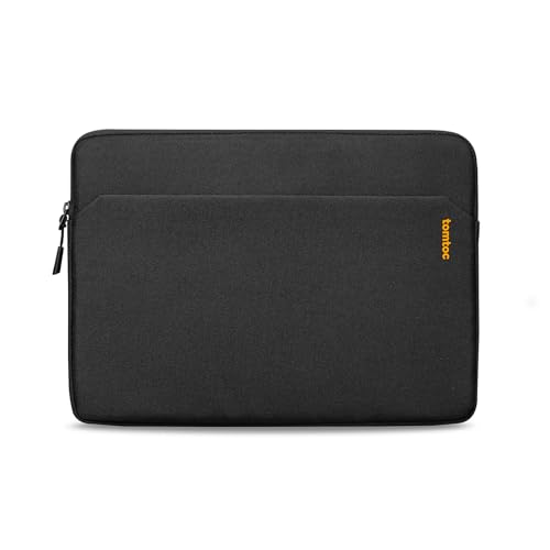 tomtoc Custom-Fit Slim Sleeve for 13-inch MacBook Neo A18 Pro A3404, Water-Resistant Protective Case with Accessory Pocket - color: Black, size: 13-inch for MacBook Neo