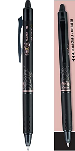 PILOT, FriXion Clicker Erasable Gel Pens, Bold Point 1 mm, Black 12 Count (Pack of 12) - size: 12 Count (Pack of 12)