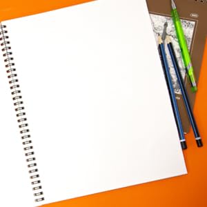 BAZIC Products Spiral Sketch Book, Side Bound, 8.5 x 11 in, 30 Sheets | 30-sheet spiral sketch book, smooth drawing paper for sketching, shading - color: 30 Sheets - 8.5"x11", size: 1-Pack