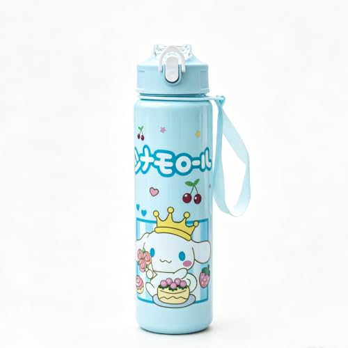 Cartoon Huntrix Water Bottle for Girls, 25oz Leak Proof with Straw Lid, Gifts for Girls (Cinnamoll) - color: Cinnamoll