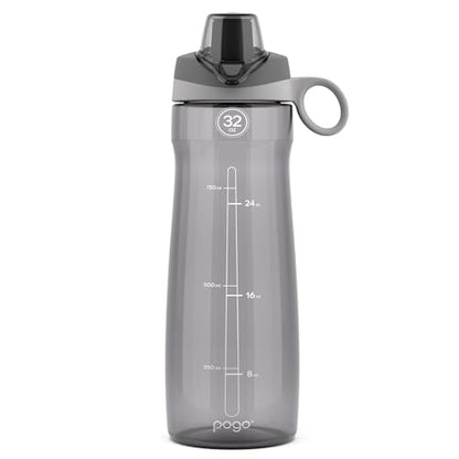 Pogo BPA-Free Tritan Plastic Water Bottle with Chug Lid, 32 Oz, Grey - color: Grey, size: 32 Ounces