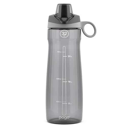 Pogo BPA-Free Tritan Plastic Water Bottle with Chug Lid, 32 Oz, Grey - color: Grey, size: 32 Ounces