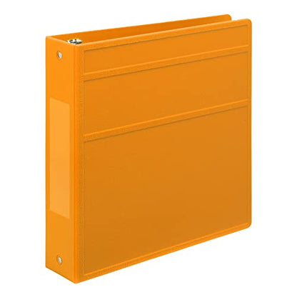 Carstens 2-Inch Heavy Duty 3-Ring Binder - Side Opening, Mango, Durable Plastic, Precision No-Gap Rings, Waterproof Cover, No Pockets, Holds 300 Letter-Sized Sheets, BPA-Free, Made in USA (2836-00-3R) - color: Orange, size: Individual