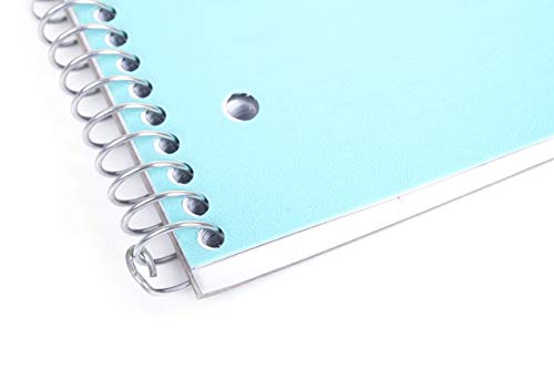 Mintra Office Durable Spiral Notebooks, 1 Subject, (Teal, College Ruled 12pk), 100 Sheets, Poly Pocket, Moisture Resistant Cover, School, Office, Business, Professional - color: Teal, size: College Ruled 12pk