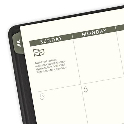 AT-A-GLANCE Planner 2026-2027 Weekly & Monthly Academic 12-Month July-June Quarter-Hourly Appointment Book, 8-1/4" x 11", Recycled, Black (70957G05)