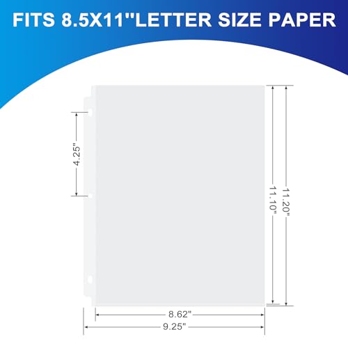 200 Pack Clear Sheet Protectors, 8.5 x 11 inch Page Protectors for 3 Ring Binder,Top Loading Paper Protector for Documents and Photos,Letter Size - size: 200 Pcs