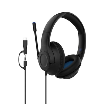 Belkin SoundForm Inspire Wired Over-Ear Headset for Kids, Online Learning & Travel w/Built-in Boom Mic, 85dB Safe Volume Limit - USB-C & 3.5mm - Compatible w/iPhone, iPad, Galaxy & More - Black - color: Black, style: Wired