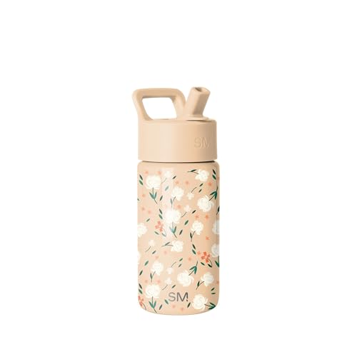 Simple Modern Kids Water Bottle with Straw Lid | 14oz Insulated Stainless Steel Kids Tumbler & Spill Proof Toddler Cup for School, Girls, Boys | Summit | Chloe Floral - color: -Chloe Floral, size: 14 Ounces