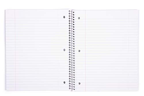 Mintra Office Durable Spiral Notebooks, 1 Subject, (Black, Wide Ruled 3 Pack), 100 Sheets, Poly Pocket, Moisture Resistant Cover, Strong Chipboard back, For School, Office, Business - color: Black, size: Wide Ruled 3pk