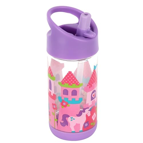 Stephen Joseph, Kids Flip Top Water Bottle, 10 oz Tritan BPA Free, Water Bottle for Girls & Boys, Back to School Flip Top Bottle, Princess - color: PRINCESS/CASTLE