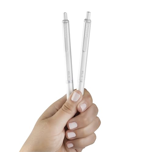 Zebra Pen G-750 Signature Series Retractable Gel Pen 1-Pack with Refills, Black Ink, 0.7mm Medium Point, Pearl White Premium and Durable Brass Barrel, Textured Grip, Rapid Dry Ink (49801) - color: Black B, size: 1 Count (Pack of 1)