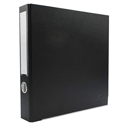 3-Ring Premium Binder - Black, 2" Spine, by Bindertek | 325 Sheet Capacity, 1.25" D-Rings, Linen-Textured Covers, Steel Reinforced Edges, Spine Label Included - color: Black, size: 2" Spine