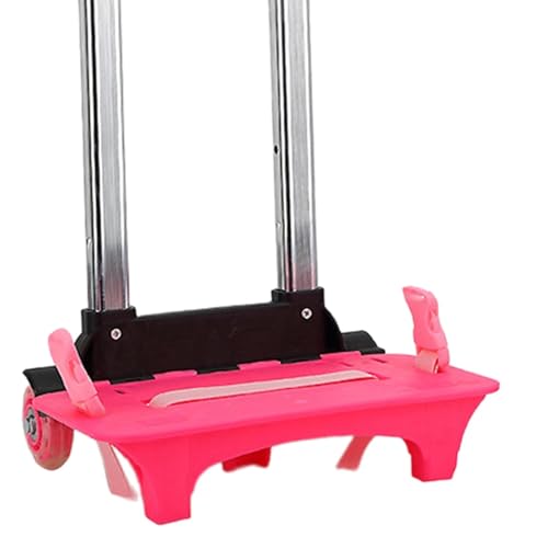 Backpack Hand Truck, Compact Portable Backpack Trolley, Luggage Cart, Foldable Wheeled Hand Trolley, Style A (2 Wheel Pink) - color: Style a (2 Wheel Pink)