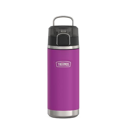 THERMOS ICON 18 oz Leak‑Proof Insulated Water Bottle with Spout, Keeps Drinks Cold 16 Hours, Carry Handle, Dishwasher Safe, Great for Travel, Work, School and Sports, Plum - color: Plum, size: 18 Ounces