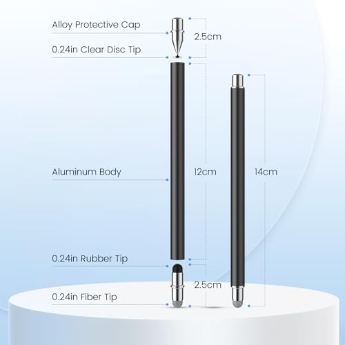 Stylus Pen for Touchscreen, 3-in-1 Magnetic Capacitive Stylus Pen, High Sensitivity Precision Stylus Suitable for IPad/Pro/Air/Mini, iPhone, Android Tablets, Samsung, All Touch Devices(Black/Blue) - color: Black/Blue