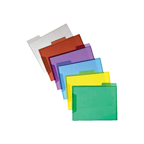 Staples Translucent Poly File Folders, Letter Size, Assorted Colors, Durable Poly Material, 6/Pack - color: Assorted Colors